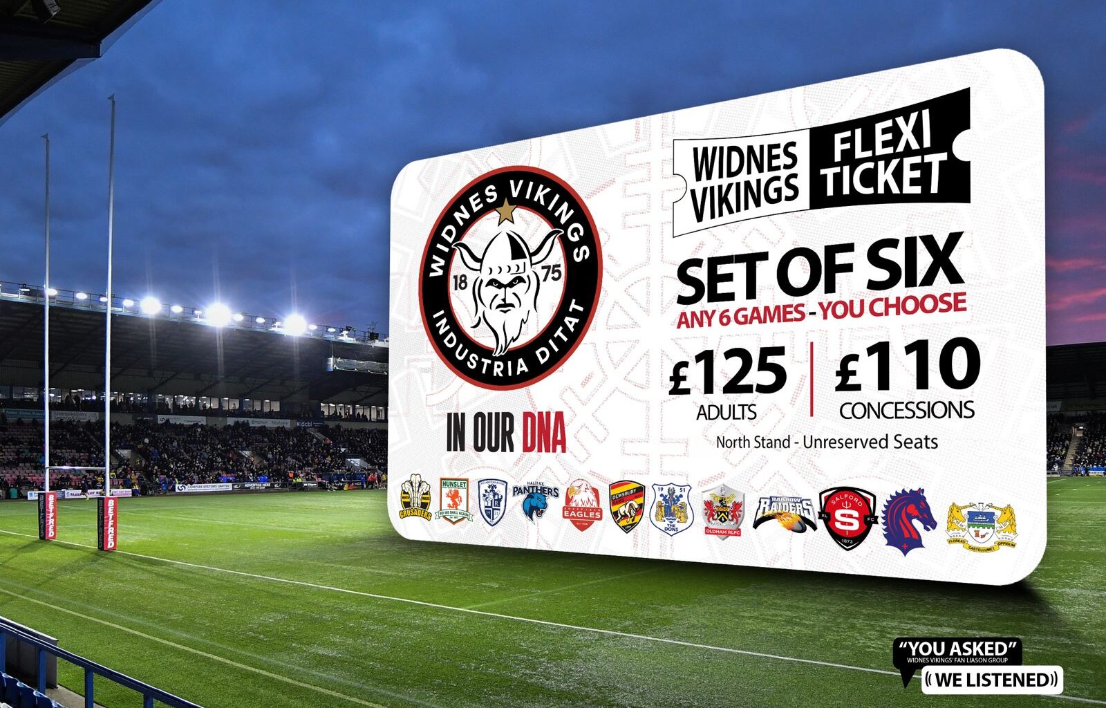 VIKINGS LAUNCH SET OF SIX: FLEXI TICKET