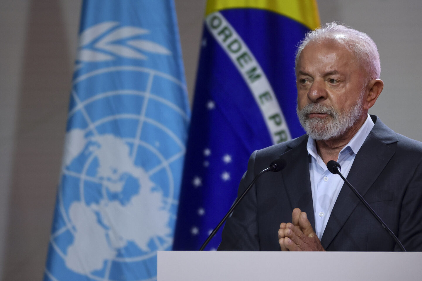 Brazil’s President Luiz Inacio Lula da Silva speech during the opening ceremony of the 30th Conference of the Parties (COP30).
