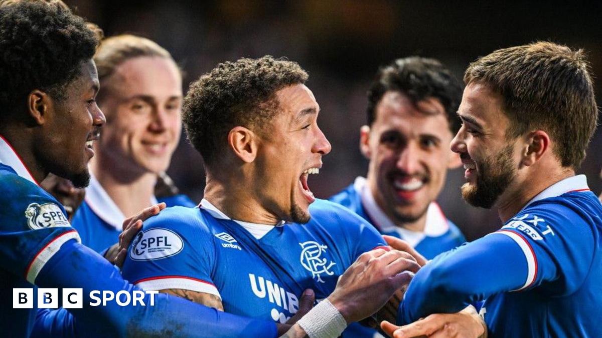 Djeidi Gassama scores for Rangers against Dundee