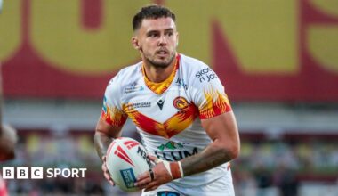 Oliver Partington in action for Catalans Dragons