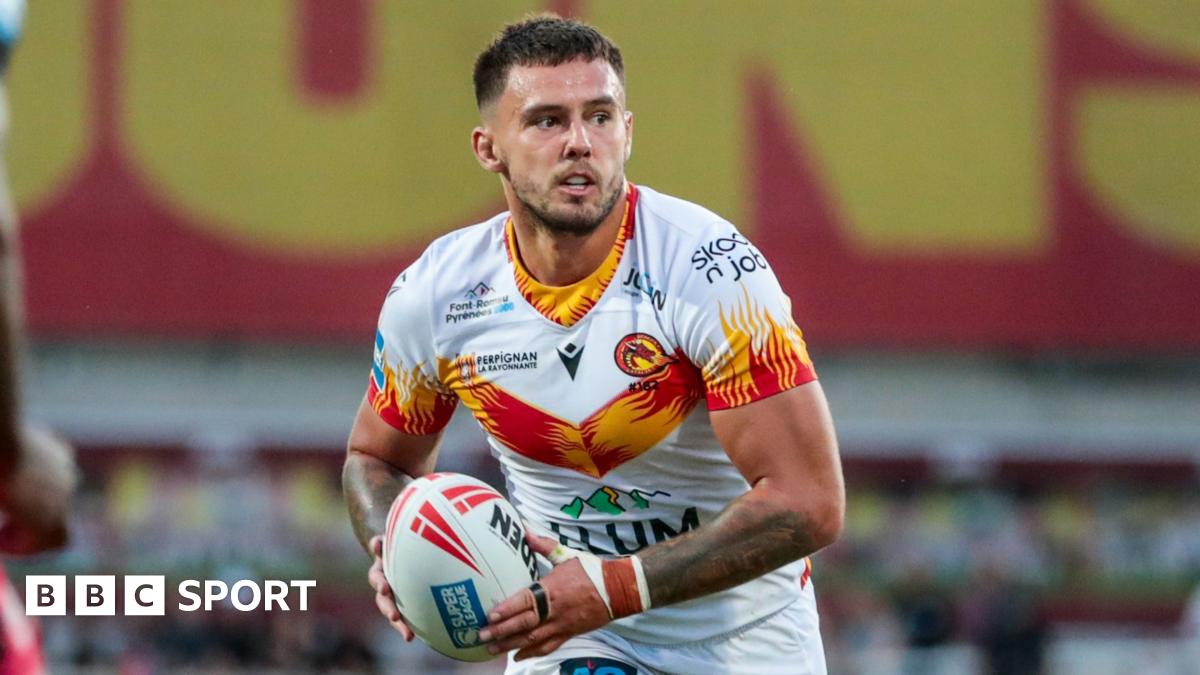Oliver Partington in action for Catalans Dragons