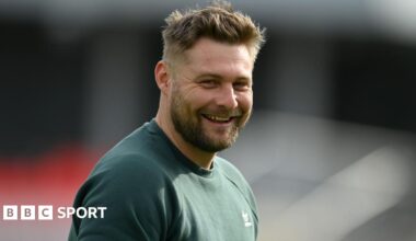 Luke Wright smiles towards the camera