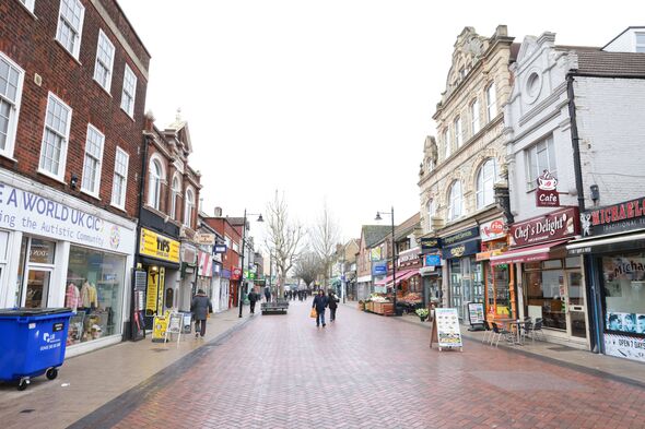 Gillingham High Street looking very quiet