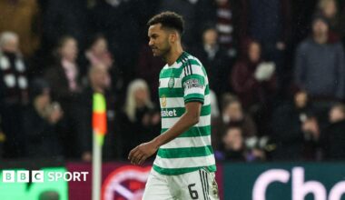 Referee Steven McLean initially showed Celtic's Auston Trusty a yellow card before VAR intervened