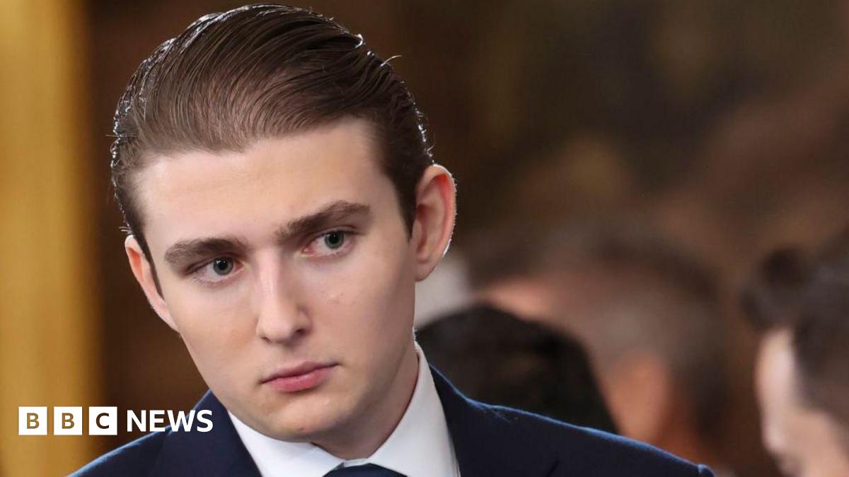 Barron Trump in a suit