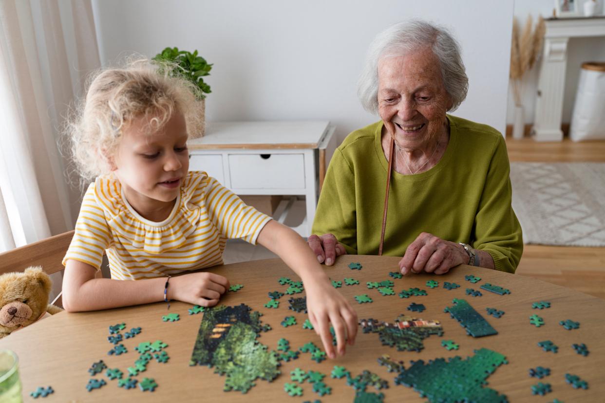 Mentally challenging activities like jigsaw puzzles help create new neural pathways in the brain, known as neuroplasticity. (Getty Images)
