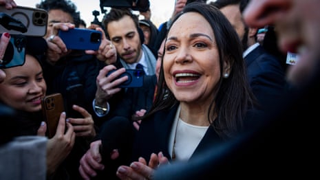 María Corina Machado says she presented Donald Trump with her Nobel peace prize medal – video