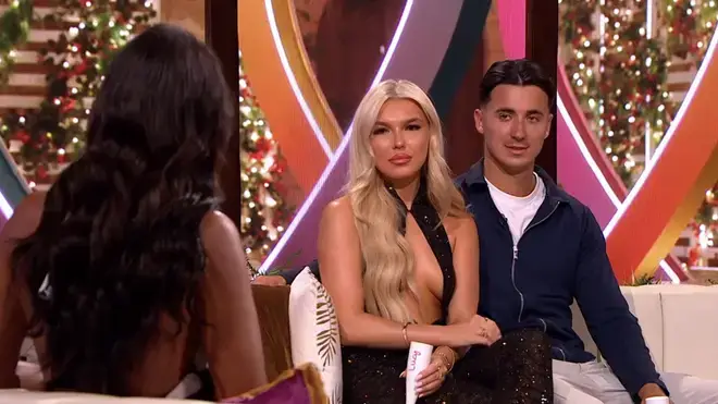 Tommy and Lucy pictured on Love Island Aftersun.