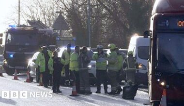 Reading school coach crashes in icy conditions with 18 injured