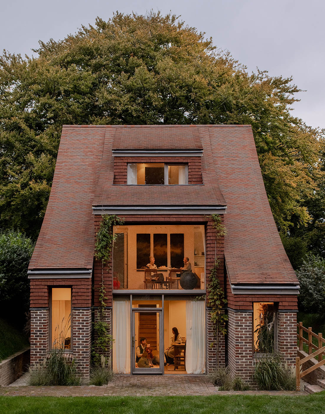 Learning curve: architect Andre Templeton Ford designed Clay Rise to suit both his parents (top floors) and his own young family (ground floor)