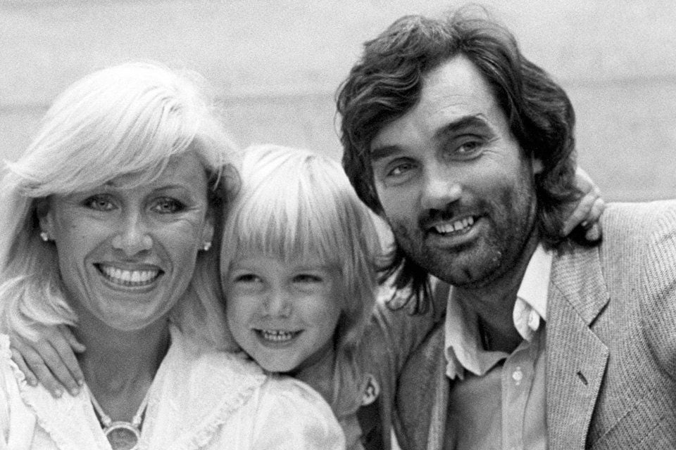Angie and George Best, alongside son Calum. 