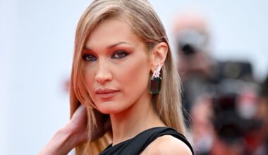 Bella Hadid wears very daring black cocktail dress with racy cut-outs