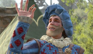 Volo grins at an eyeball