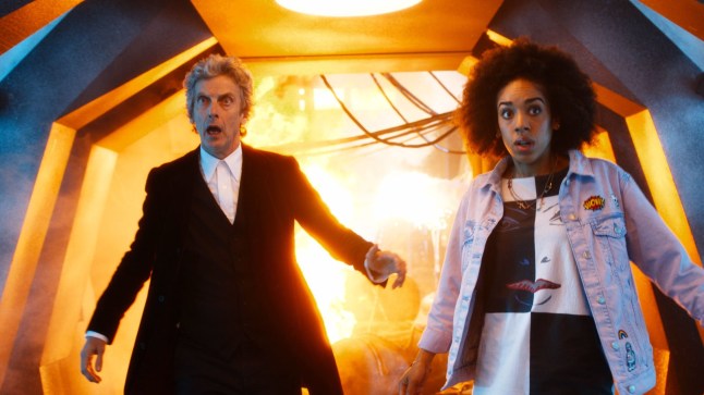 TELEVISION PROGRAMME: Doctor Who S10 - TX: 13/03/2017 - Episode: n/a (No. various episodes) - Screen grab from episode one The Doctor (PETER CAPALDI), Bill (PEARL MACKIE) - (C) BBC - Photographer: screen grabs