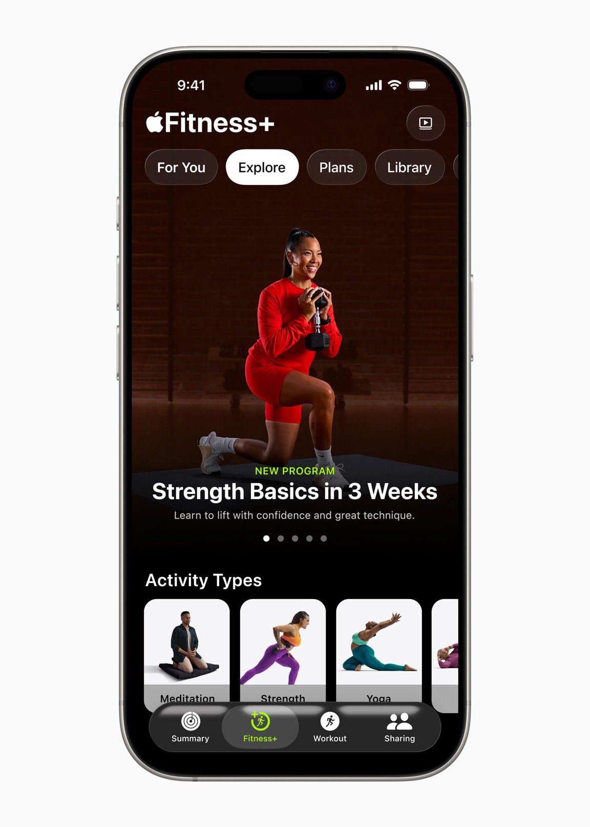 Apple Fitness+ Strength Basics program.