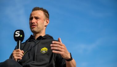 Victor Campenaerts during the 2026 Visma-Lease a Bike media day