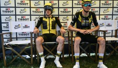 2025 Tour de France: Simon Yates (l) and Sepp Kuss before stage 13