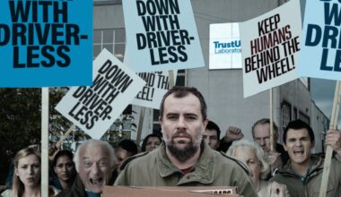 From the self-driving frontlines: Boris the AI Ford Mondeo joins the anti-self-driving car protest