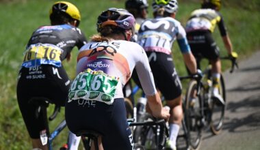SAINT-FRANCOIS LONGCHAMP, FRANCE - AUGUST 02: Detailed view of Maeva Squiban of France and UAE Team ADQ competes during the 4th Tour de France Femmes 2025, Stage 8 a 111.9km stage from Chambery to Saint-Francois Longchamp - Col de la Madeleine 1986m / #UCIWWT / on August 02, 2025 in Saint-Francois Longchamp, France. (Photo by Szymon Gruchalski/Getty Images)