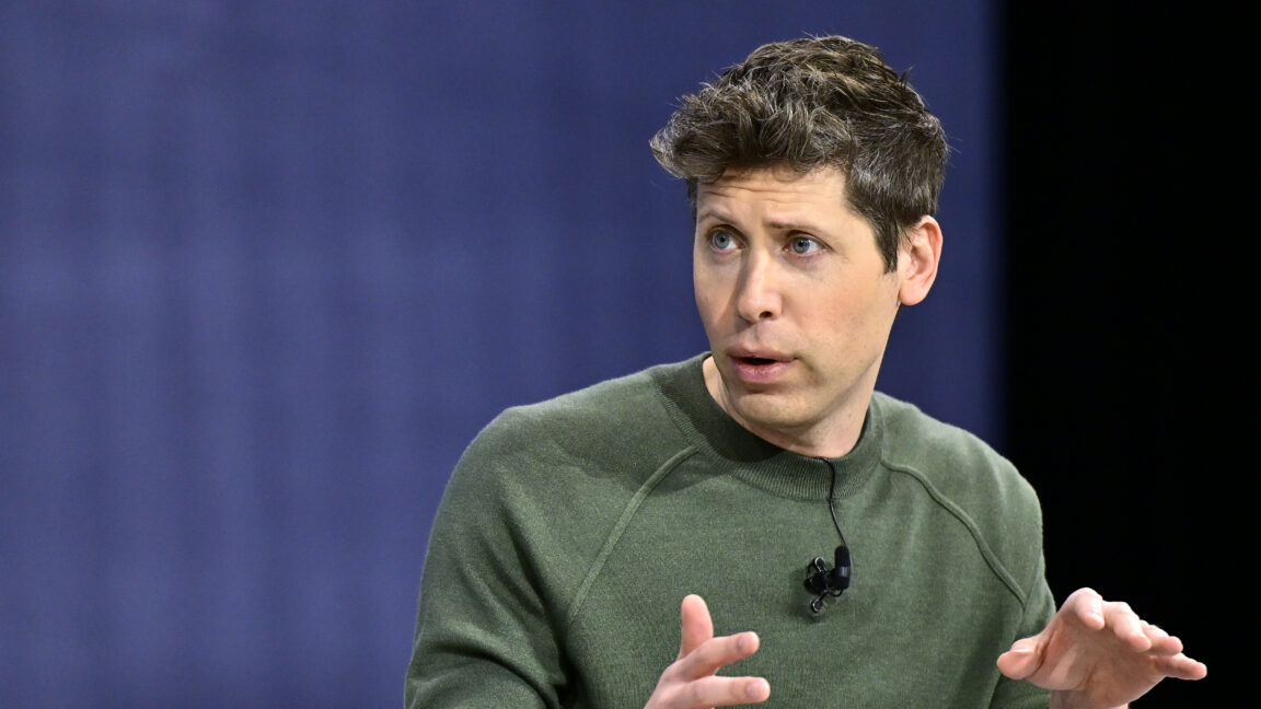 Sam Altman speaks onstage during The New York Times Dealbook Summit 2024 at Jazz at Lincoln Center on December 04, 2024 in New York City.