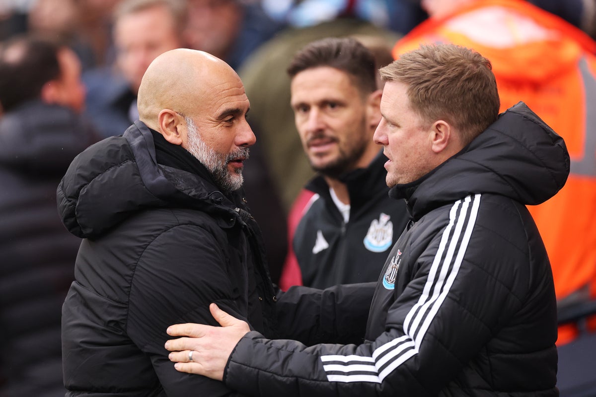 Pep Guardiola jokes he is losing sleep over how to beat Eddie Howe’s Newcastle in Carabao Cup semi-final