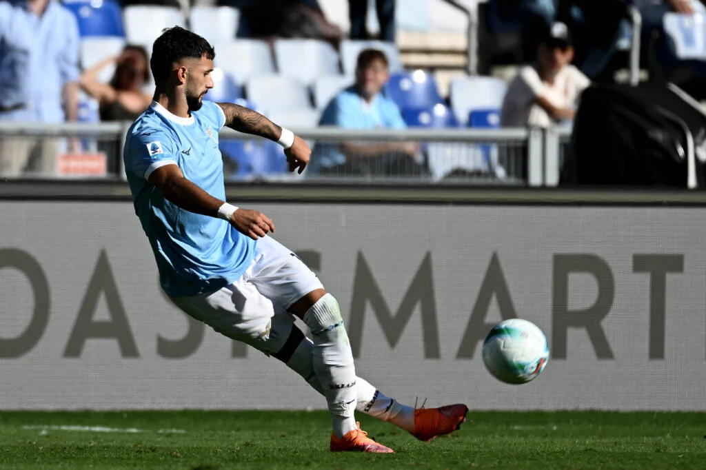 Valentin Castellanos of Lazio seen doing a Rabona