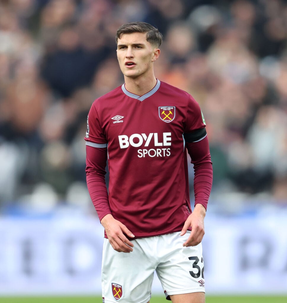 Freddie Potts during West Ham United v Liverpool - Premier League