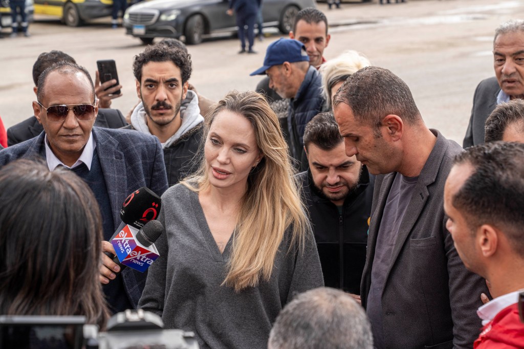 Angelina Jolie Visits Rafah Crossing To See Gaza Aid Plight