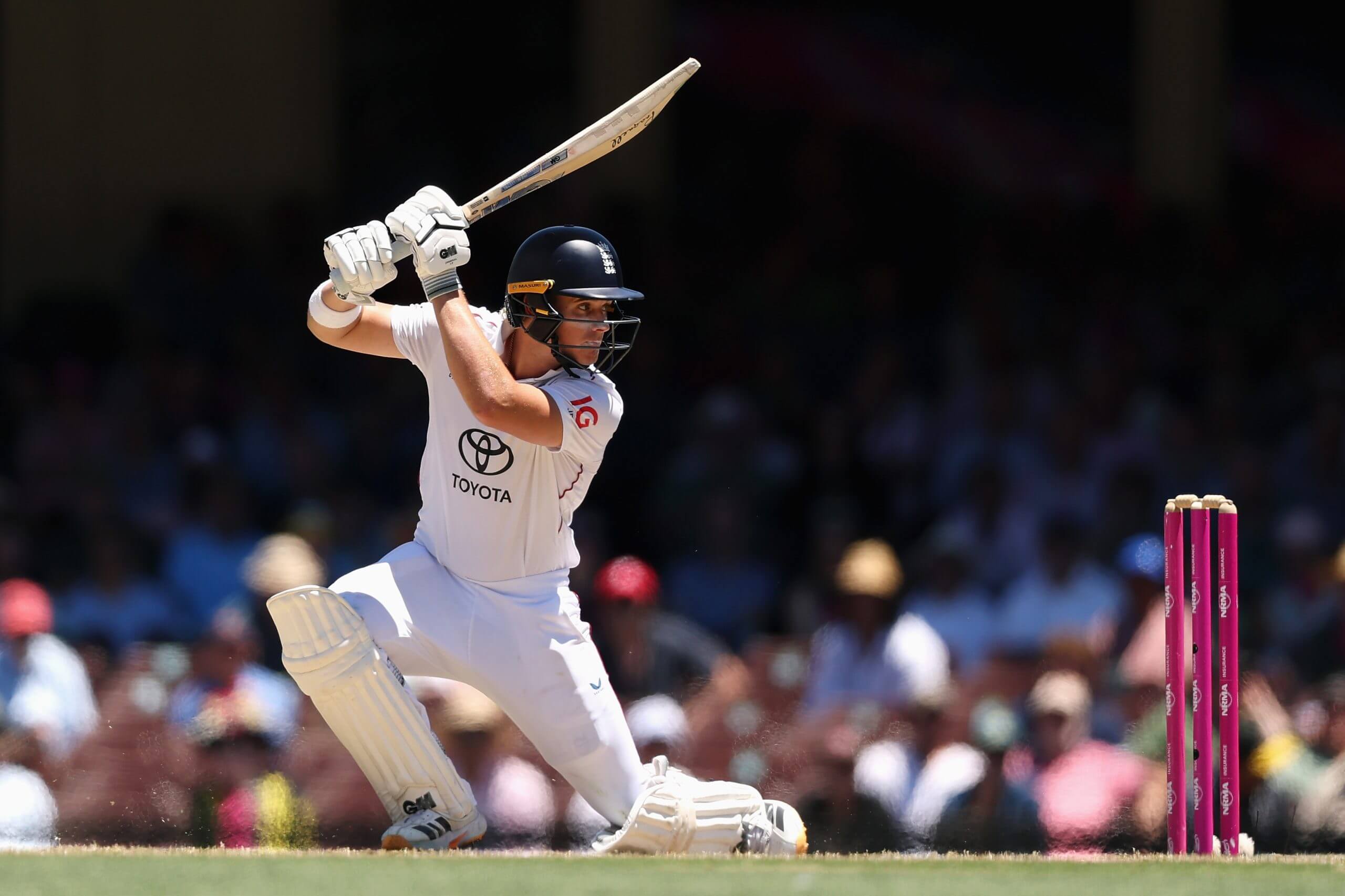 Jacob Bethell square drives at the SCG
