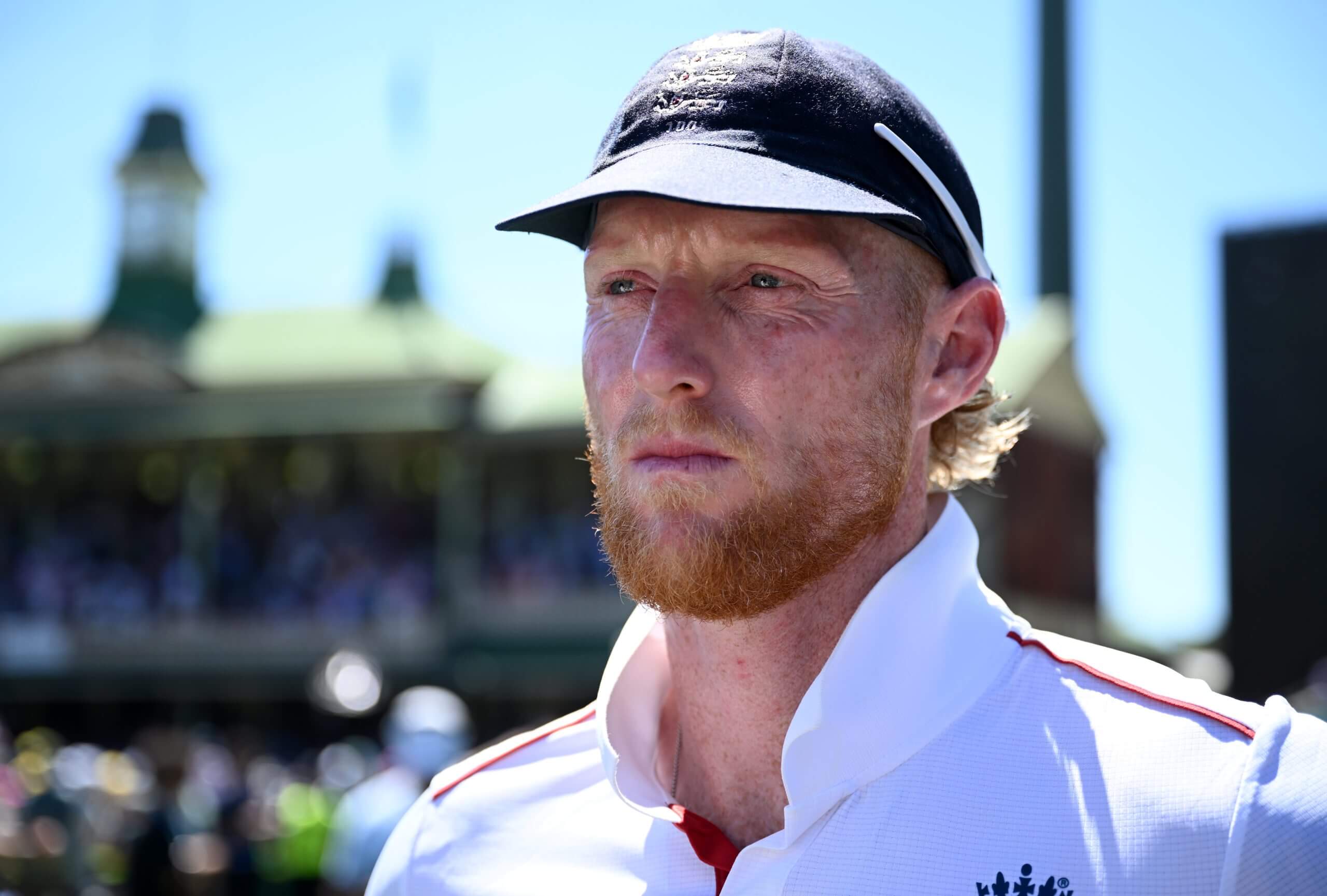 Ben Stokes stands in front of the pavilion at the SCG