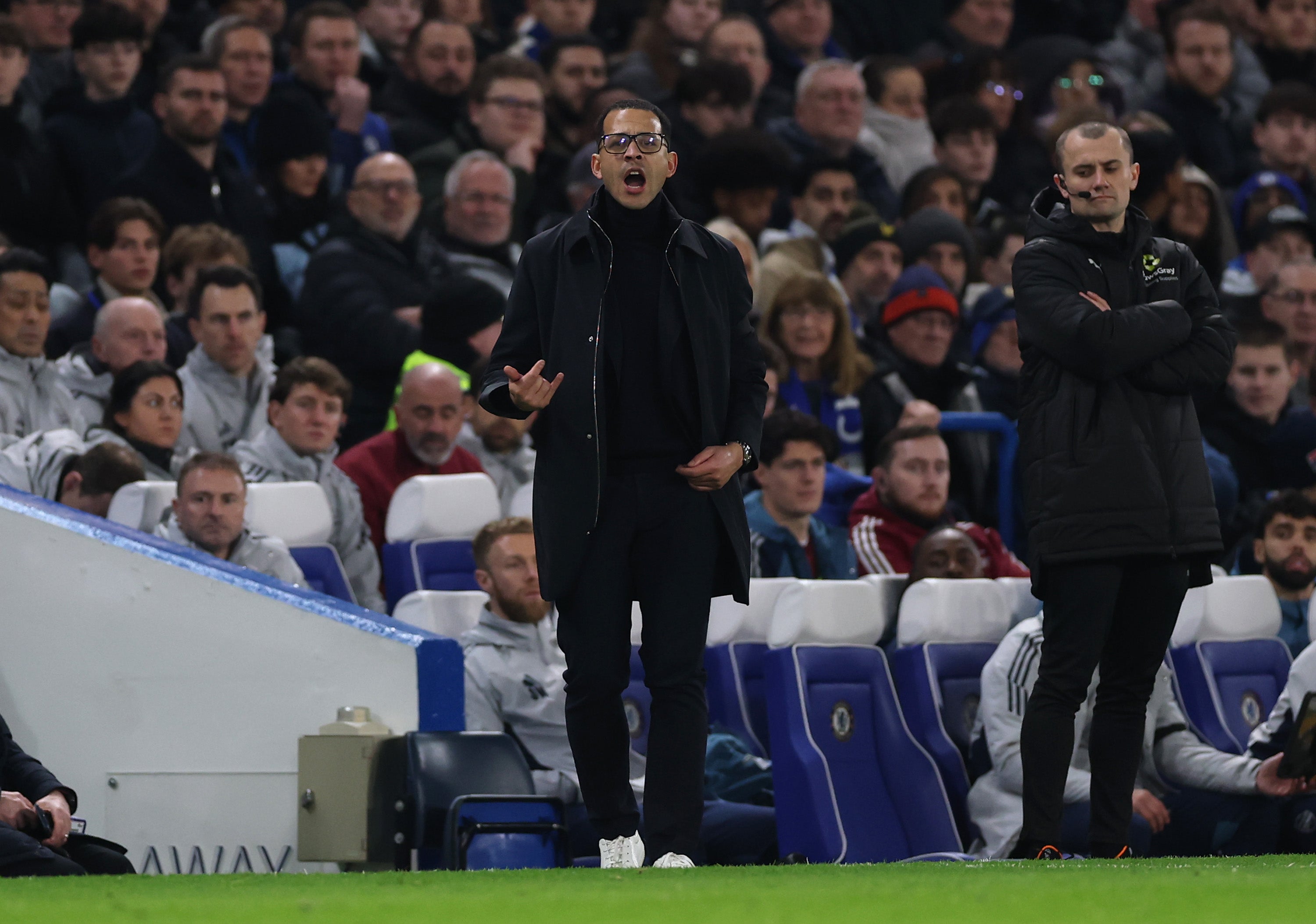Liam Rosenior was taking charge of his first home match as Chelsea manager