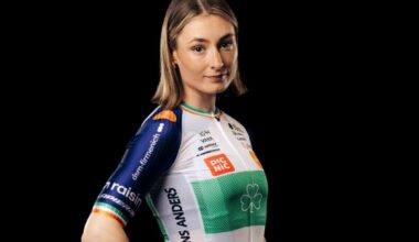 Mia Griffin in her new Picnic PostNL national road race champion’s kit – Sticky Bottle