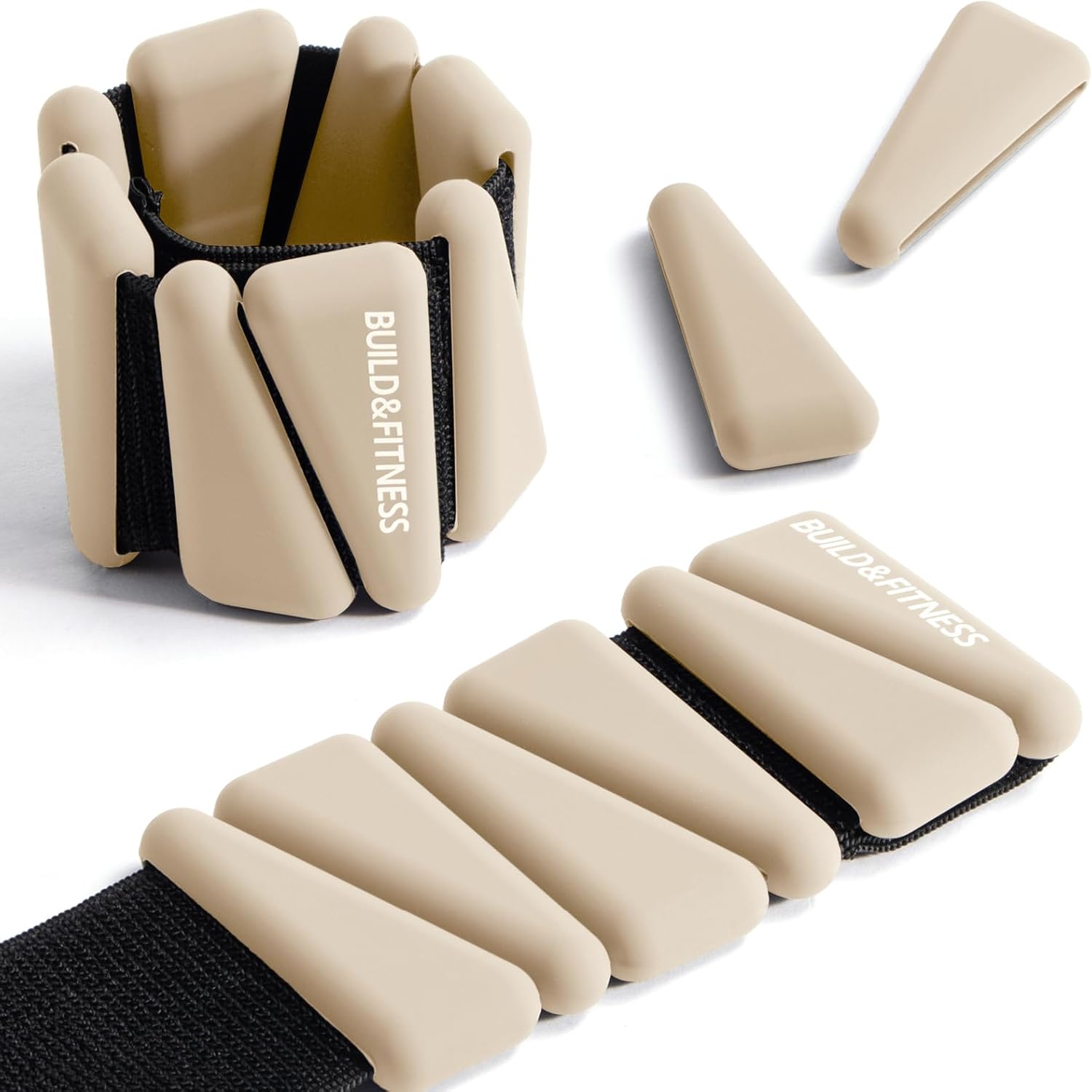 Wrist &amp; Ankle Weights, Adjustable Bands for Women &amp; Men Workouts, Set of 2 (1lb &amp; 2lb Each / 1kg &amp; 2kg Total). Running, Jogging, Walking, Yoga, Dance, Pilates, Aerobics, Strength Training (stone, 2lb)