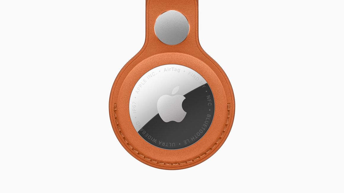 The 2026 Apple AirTag in a woven keychain case