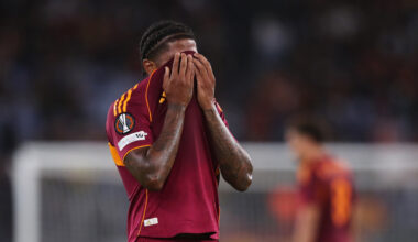 ROME, ITALY - OCTOBER 23: Leon Bailey of AS Roma reacts during the UEFA Europa League 2025/26 League Phase MD3 match between AS Roma and FC Viktoria Plzen at Stadio Olimpico on October 23, 2025 in Rome, Italy. (Photo by Paolo Bruno/Getty Images)