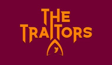 The Traitors UK branding in use - on an envelope seal, the app on a phone screen, on some flags