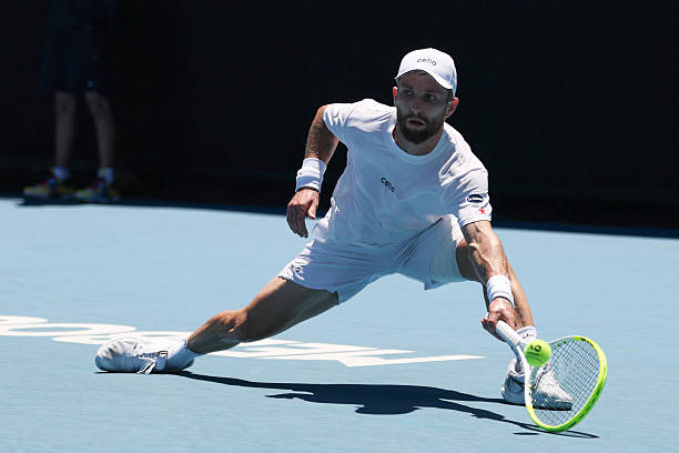 Corentin Moutet during a match at the 2026 Australian Open.