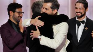 Kleber Mendonça Filho, Wagner Moura at the 83rd Annual Golden Globes held at The Beverly Hilton on January 11, 2026 in Beverly Hills, California.