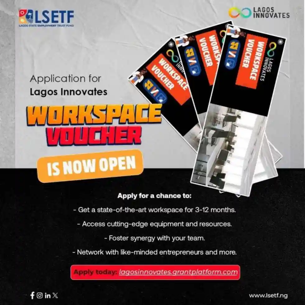 Call for Applications: Lagos Innovates Workspace Voucher Program for