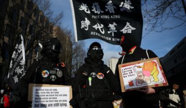 Hundreds join protest against Chinese super embassy in London - London Evening Standard