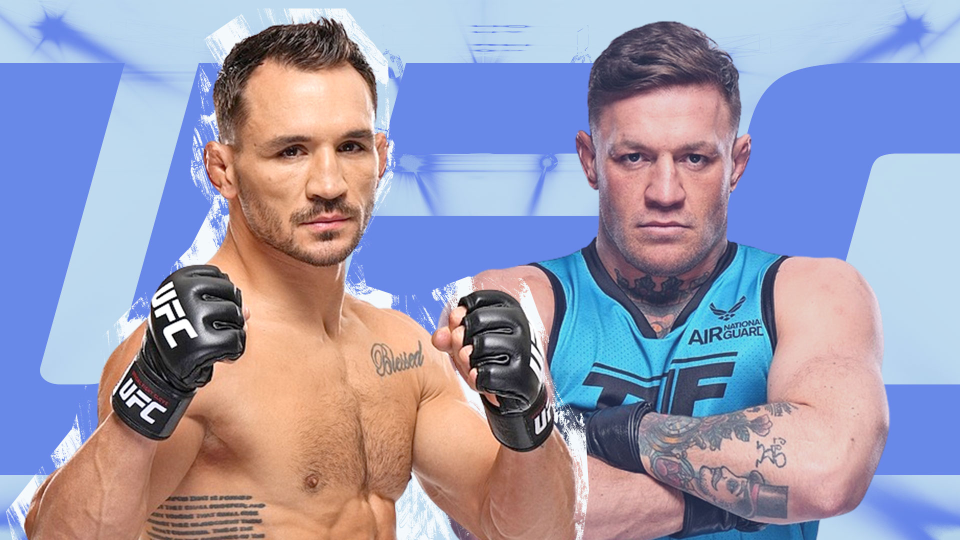 A graphic of Michael Chandler and Conor McGregor
