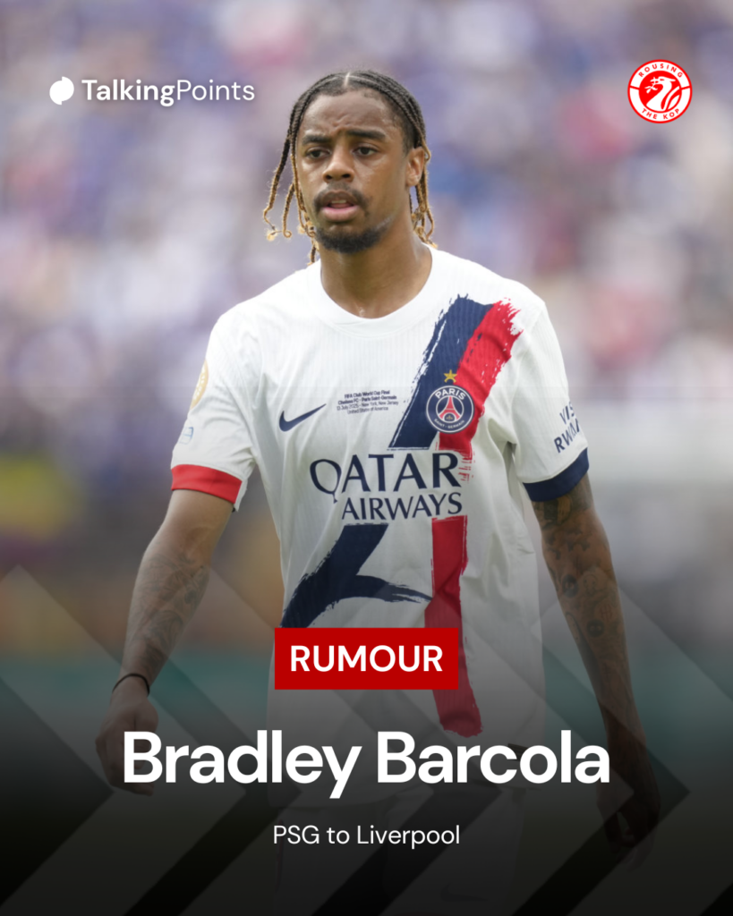 Bradley Barcola rumour PSG to Liverpool
