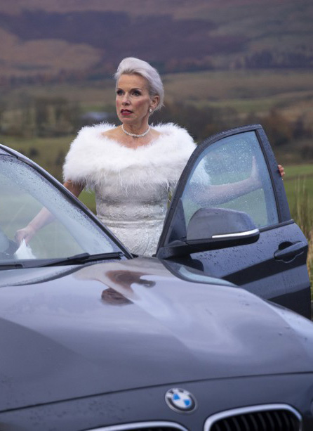 Debbie Webster in her wedding dress