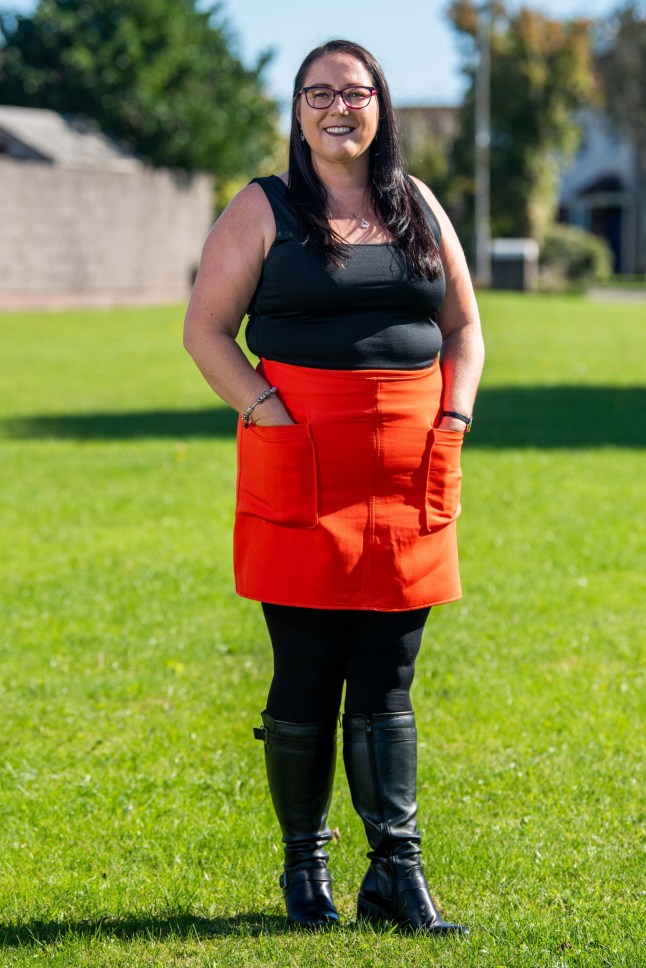 Carrigaline, Co. Cork, Ireland. 22nd Sept, 2025. Ozempic user Aisling McCarthy at her home in Carrigaline, Co. Cork. Picture: Andy Gibson.