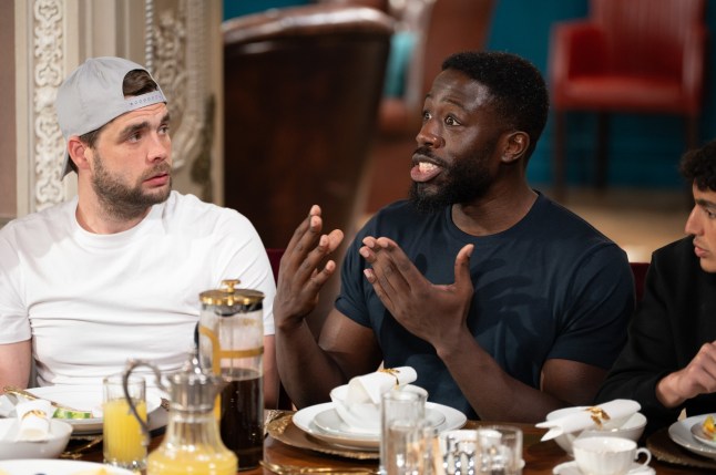 Adam & Ross at the breakfast table on The Traitors