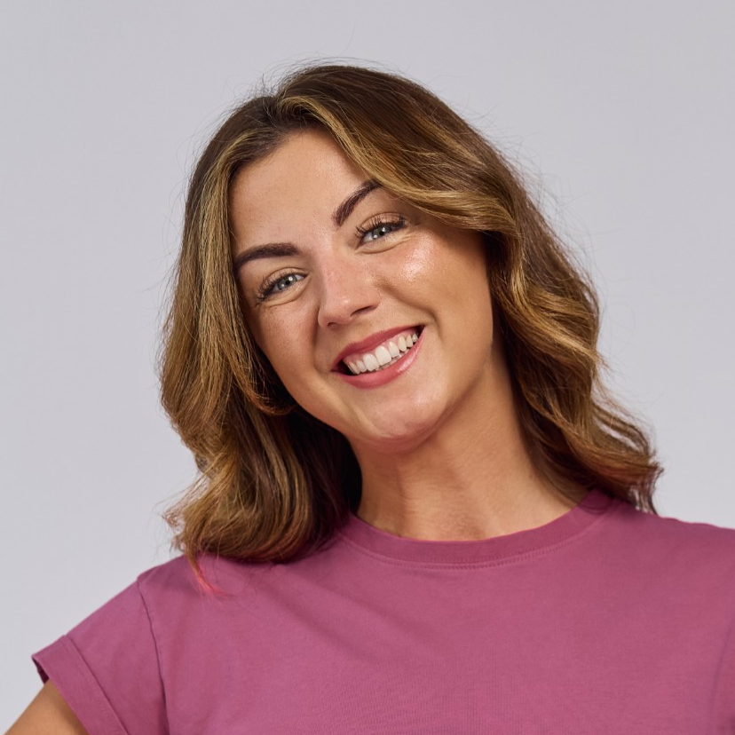 Woman smiles at camera