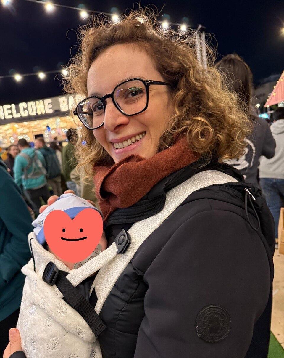 לסלי חן-מרג'ן והתינוק שלה