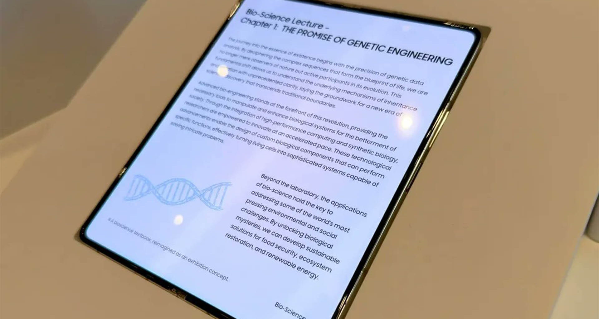 Samsung's crease-free display shown an CES 2026