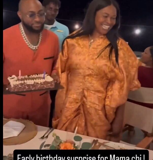 Davido's Early Birthday Surprise for His Mother-in-Law