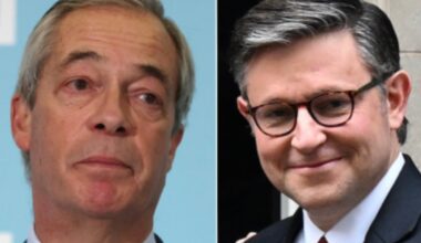 Mike Johnson says he aims to ‘calm the situation’ over Trump’s Greenland threats during his UK trip in interview with Farage